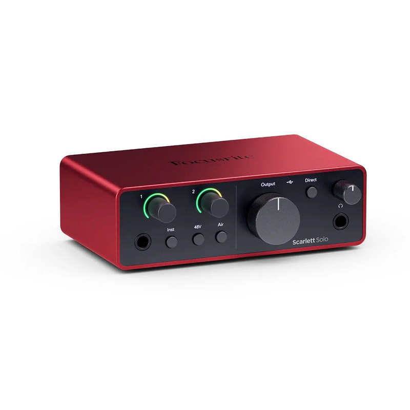 Focusrite Scarlett Solo 4th Generation Audio Interface - Red - جهاز تسجيل